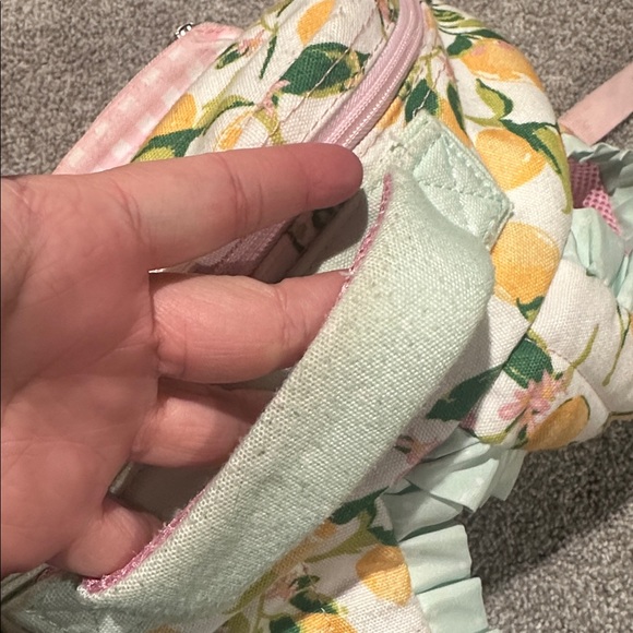 SweetHoney Lemon mini backpack with plaid checkered accents - Picture 6 of 8